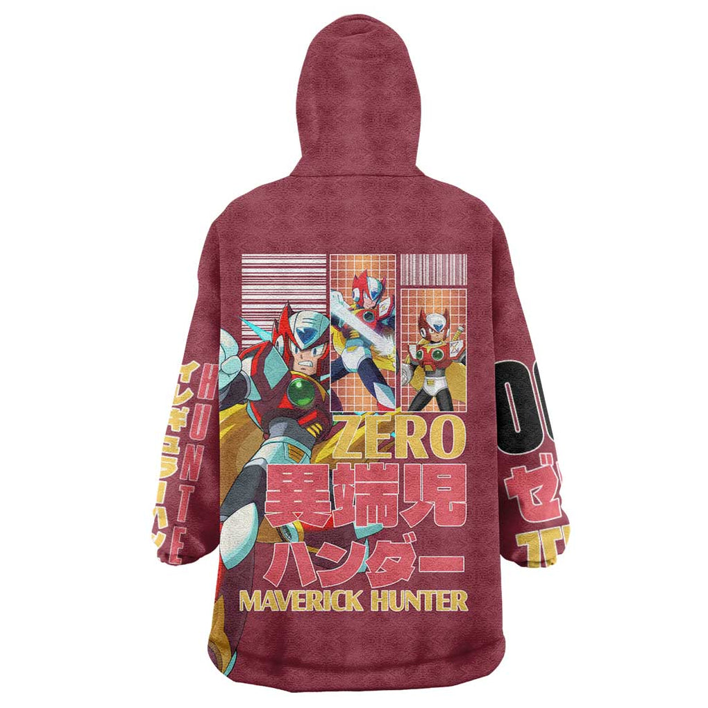 Zero Mega Man Wearable Blanket Hoodie Anime Style