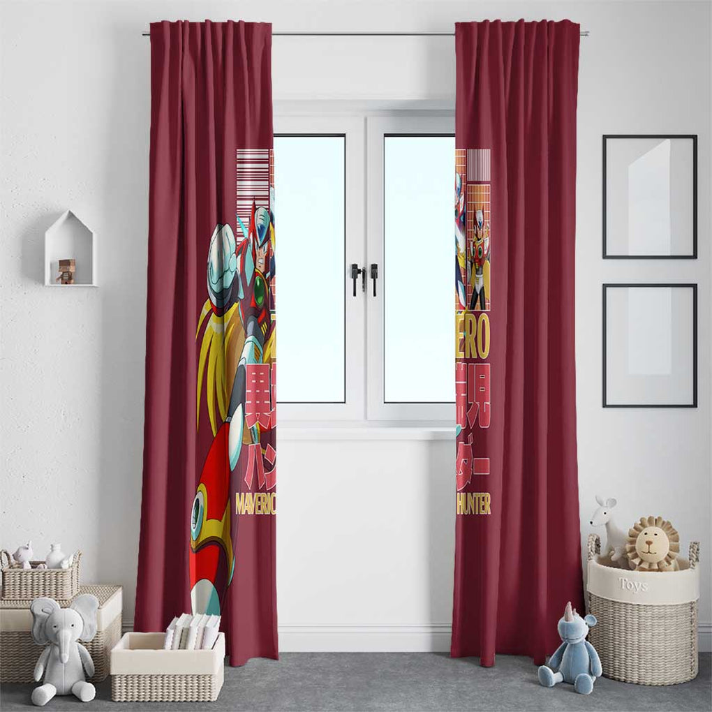 Zero Mega Man Window Curtain Anime Style