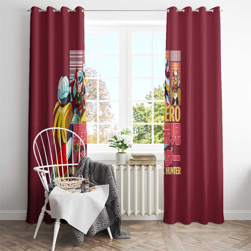 Zero Mega Man Window Curtain Anime Style