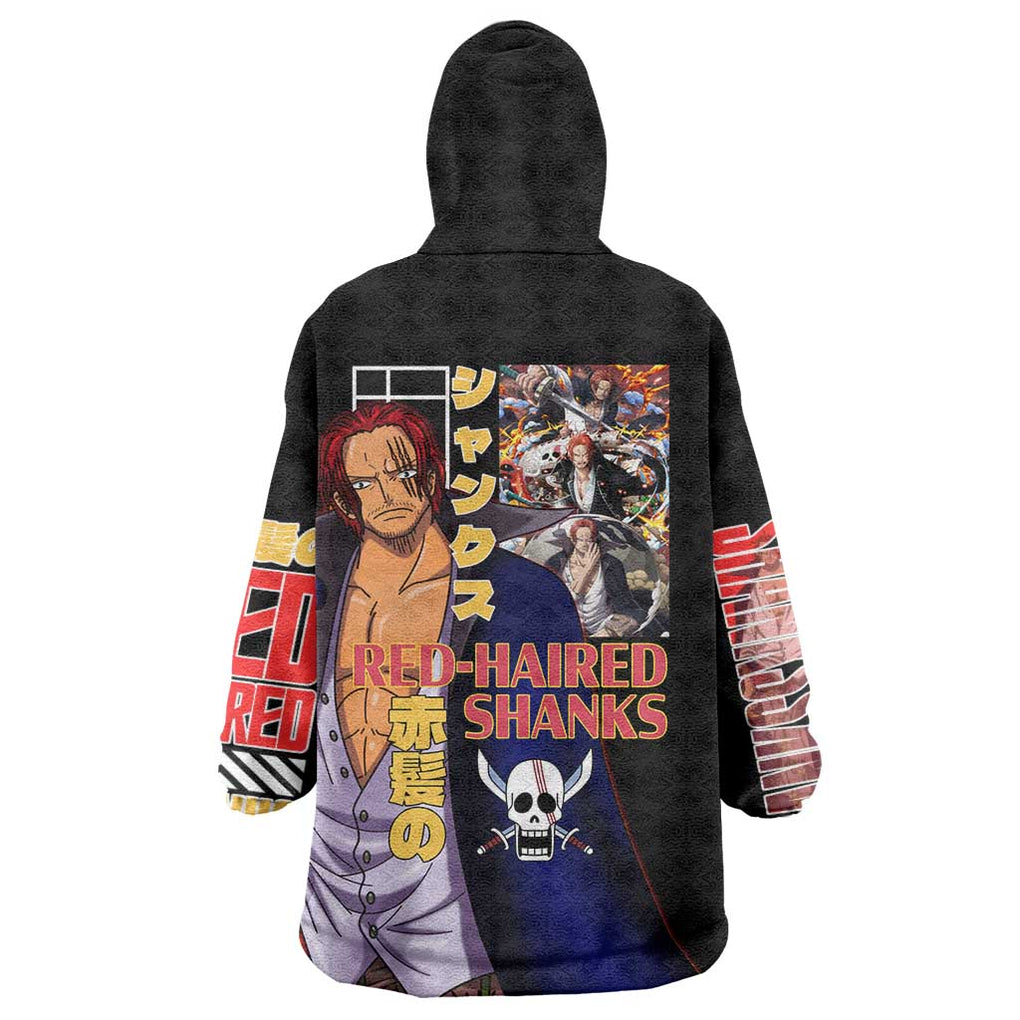 Shanks V2 One Piece Wearable Blanket Hoodie Anime Style
