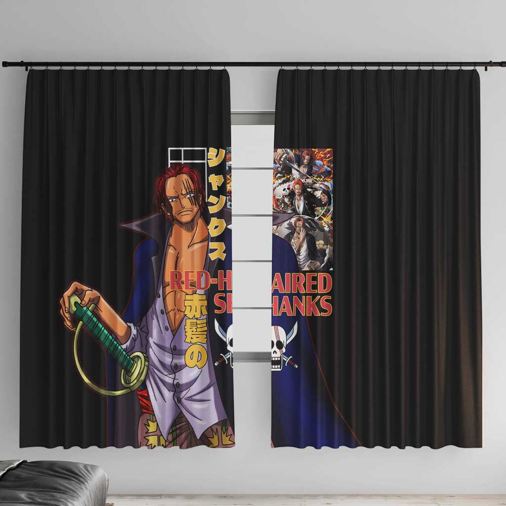 Shanks V2 One Piece Window Curtain Anime Style