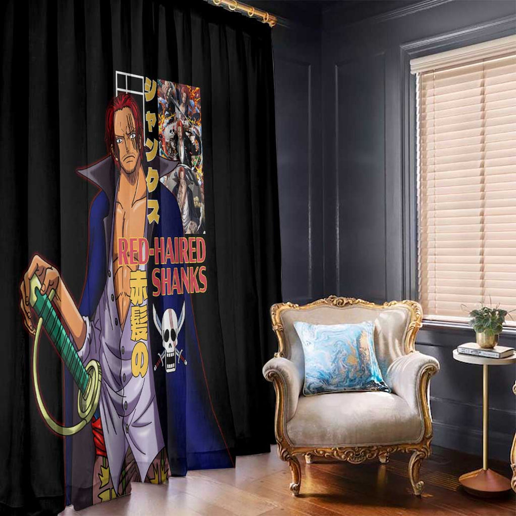 Shanks V2 One Piece Window Curtain Anime Style