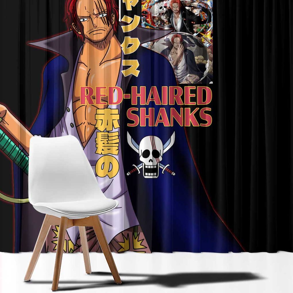 Shanks V2 One Piece Window Curtain Anime Style
