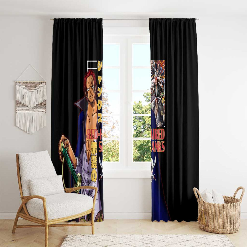 Shanks V2 One Piece Window Curtain Anime Style