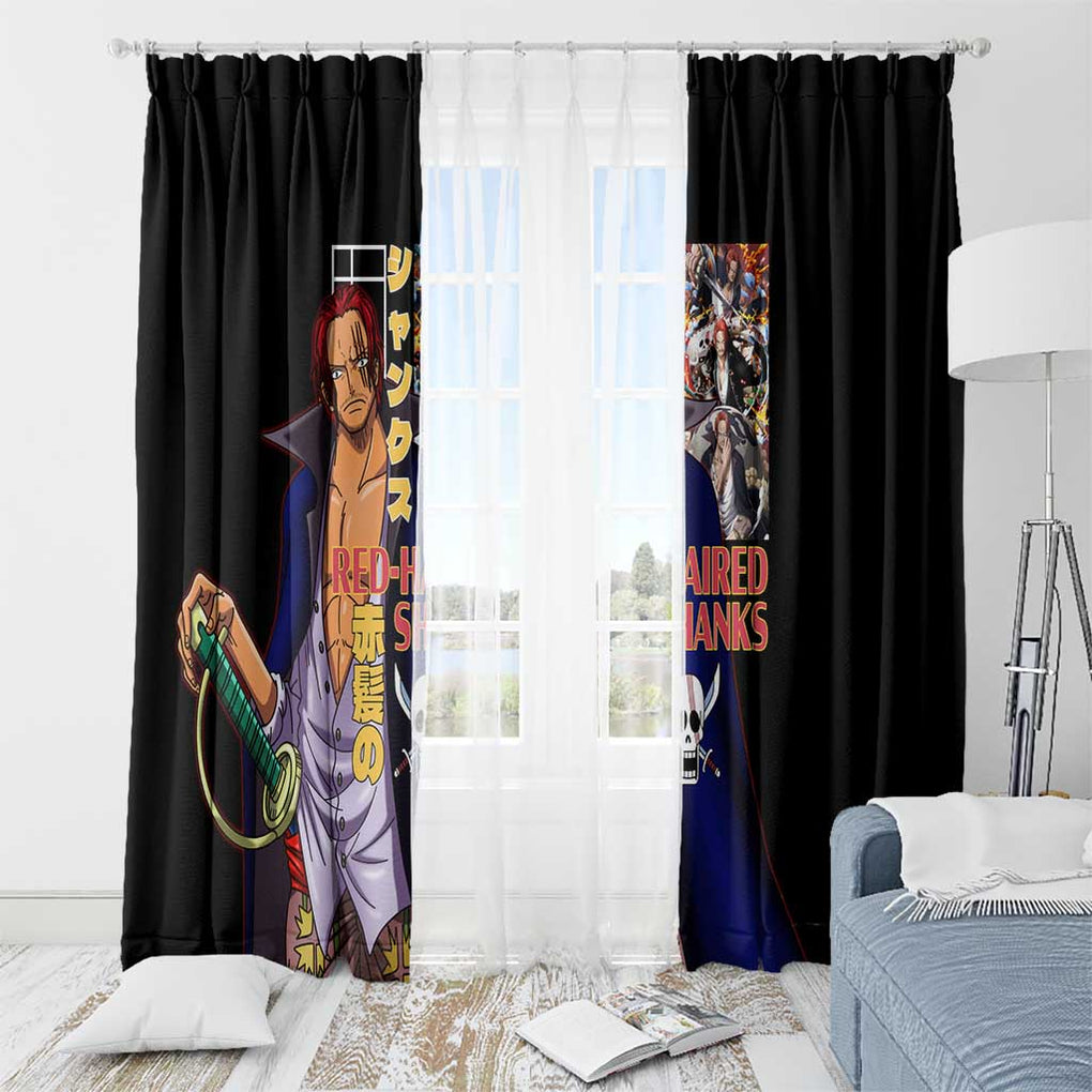 Shanks V2 One Piece Window Curtain Anime Style