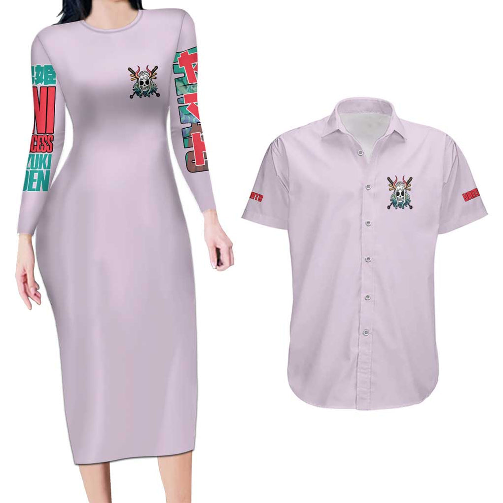 Yamato V2 One Piece Couples Matching Long Sleeve Bodycon Dress and Hawaiian Shirt Anime Style