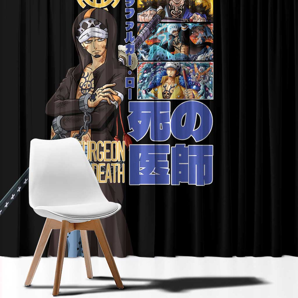 Trafalgar D. Law V3 One Piece Window Curtain Anime Style