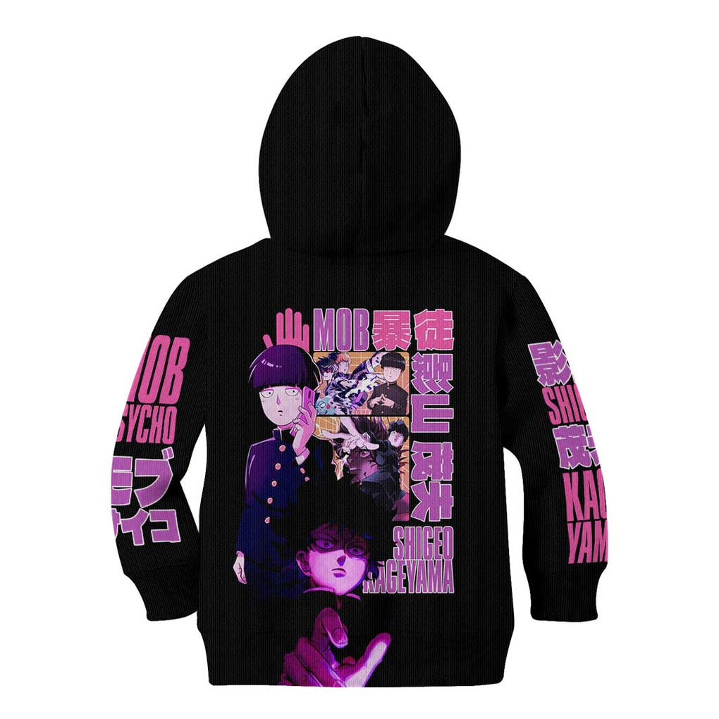 Shigeo Kageyama V3 Mob Psycho 100 Kid Hoodie Anime Style