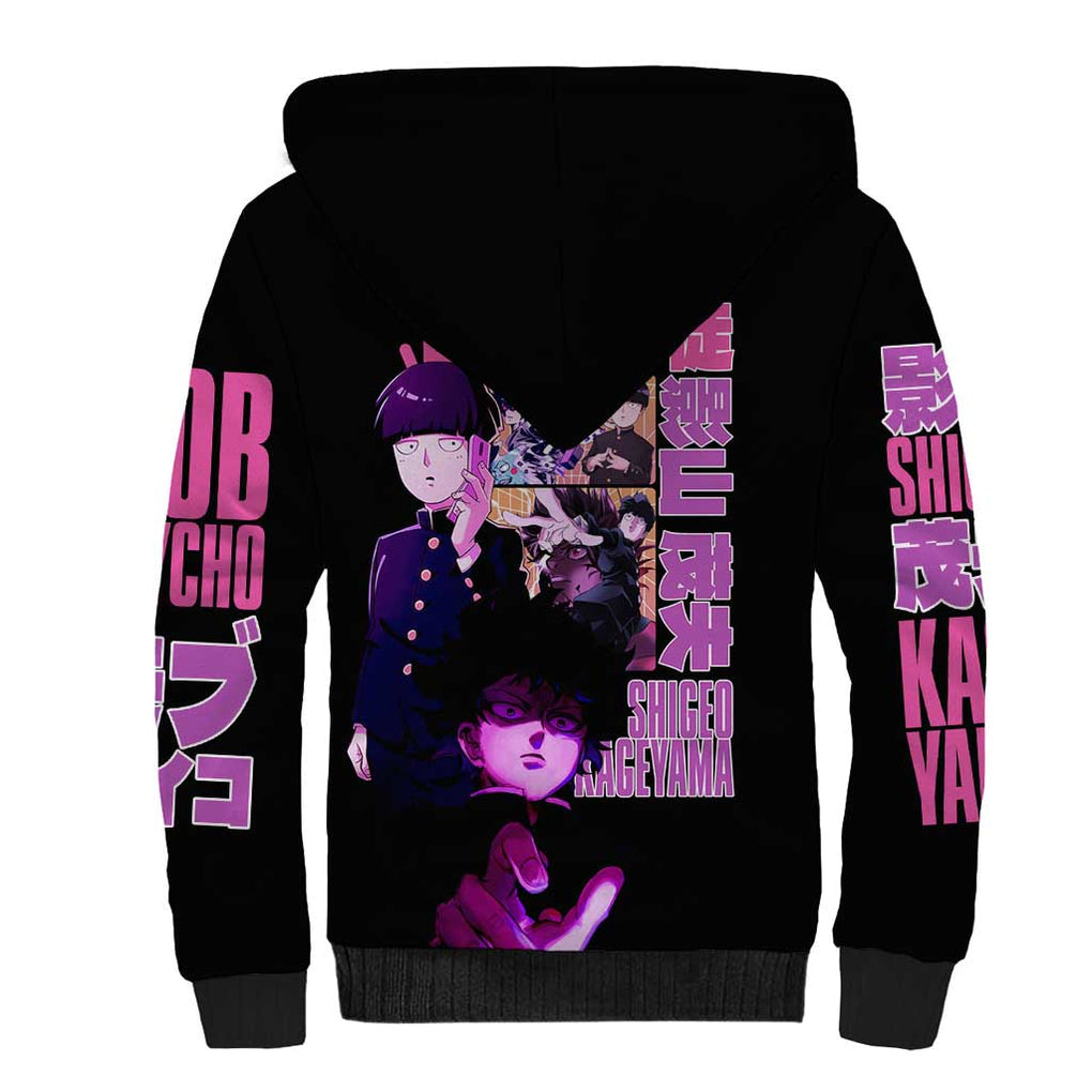 Shigeo Kageyama V3 Mob Psycho 100 Sherpa Hoodie Anime Style
