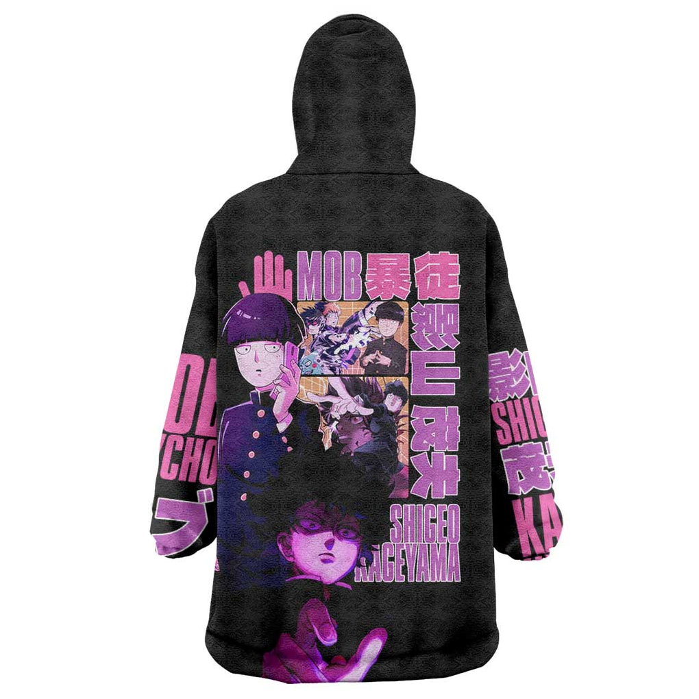 Shigeo Kageyama V3 Mob Psycho 100 Wearable Blanket Hoodie Anime Style