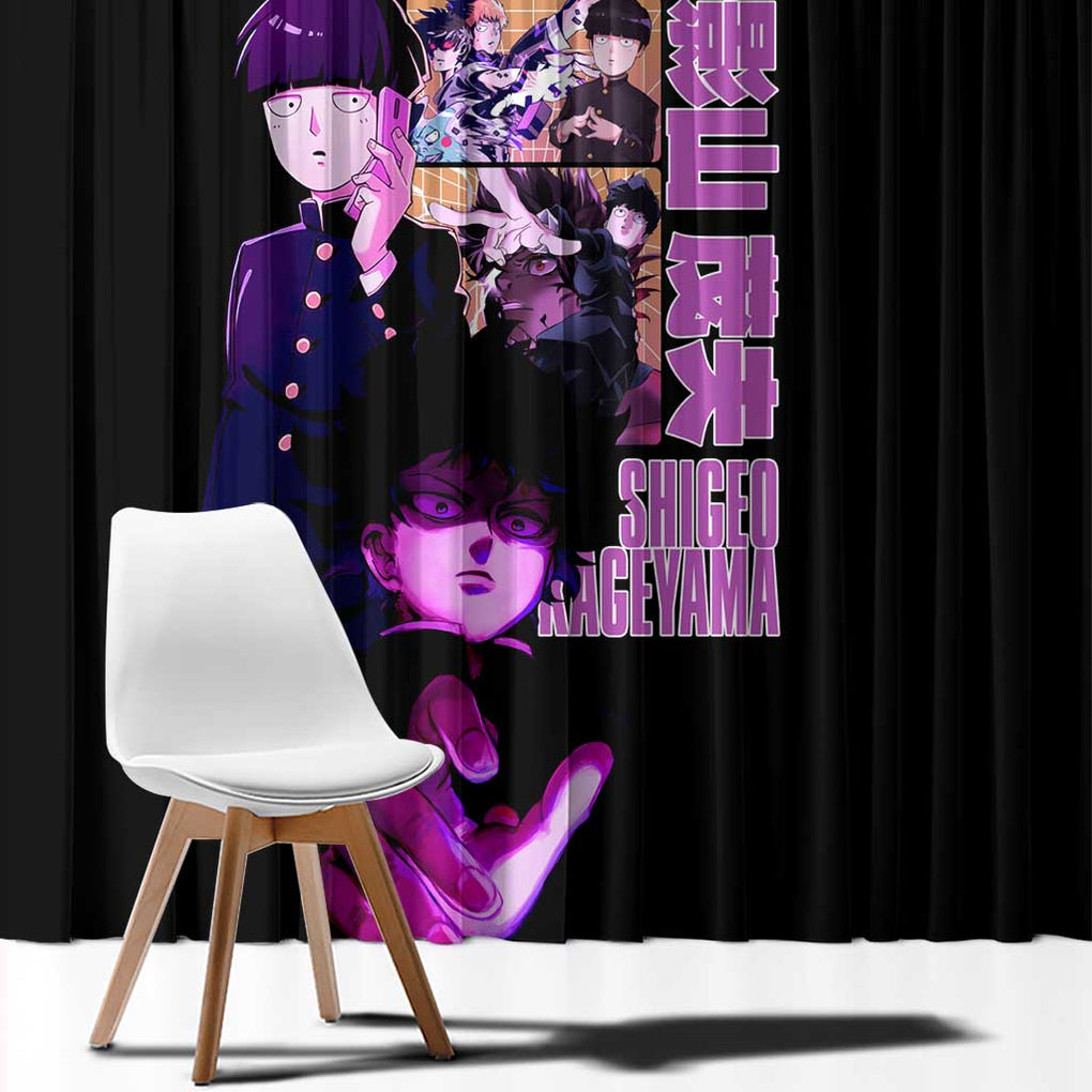 Shigeo Kageyama V3 Mob Psycho 100 Window Curtain Anime Style