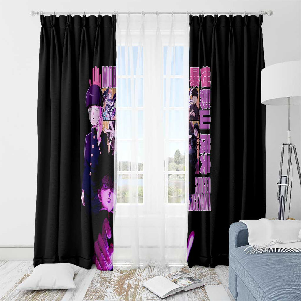 Shigeo Kageyama V3 Mob Psycho 100 Window Curtain Anime Style