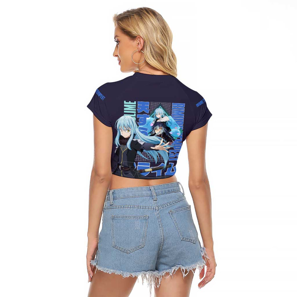 Rimuru Tempest V3 That Time I Got Reincarnated as a Slime Raglan Cropped T Shirt Anime Style