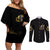 i-am-the-storm-reaper-sunflower-roses-wings-couples-matching-off-shoulder-short-dress-and-long-sleeve-button-shirt