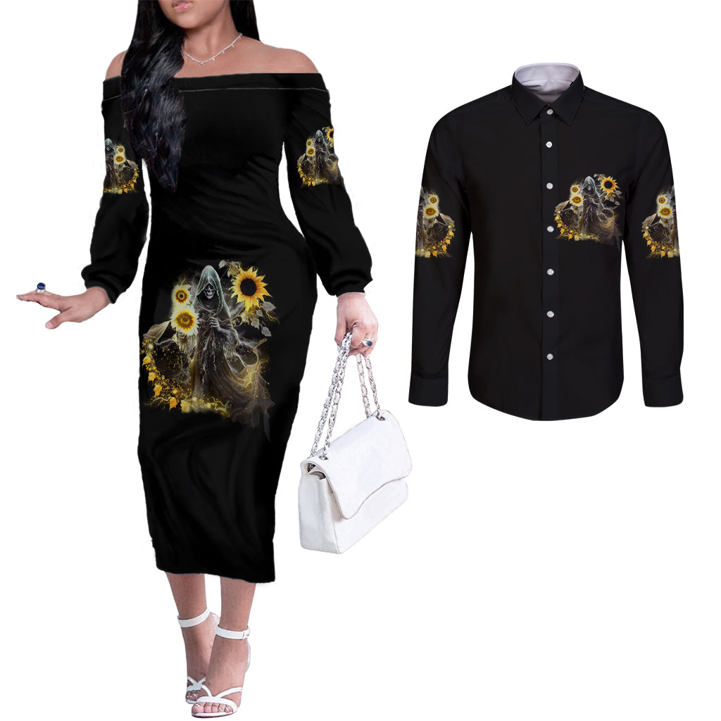 i-am-the-storm-reaper-sunflower-roses-wings-couples-matching-off-the-shoulder-long-sleeve-dress-and-long-sleeve-button-shirt