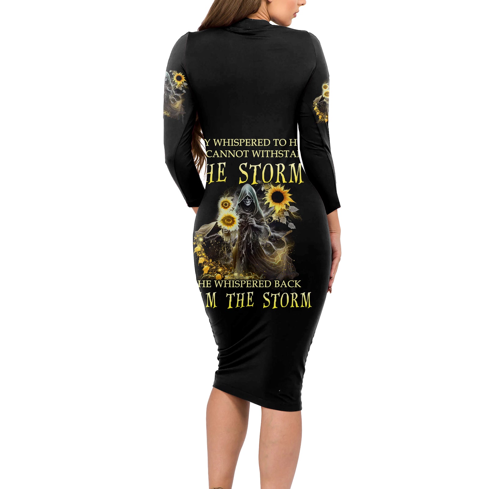 i-am-the-storm-reaper-sunflower-roses-wings-long-sleeve-bodycon-dress