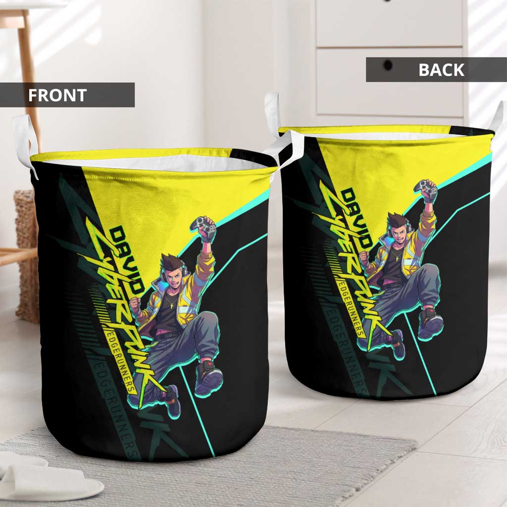David Martinez Cyberpunk Edgerunners Laundry Basket Futuristic Neon Anime Style