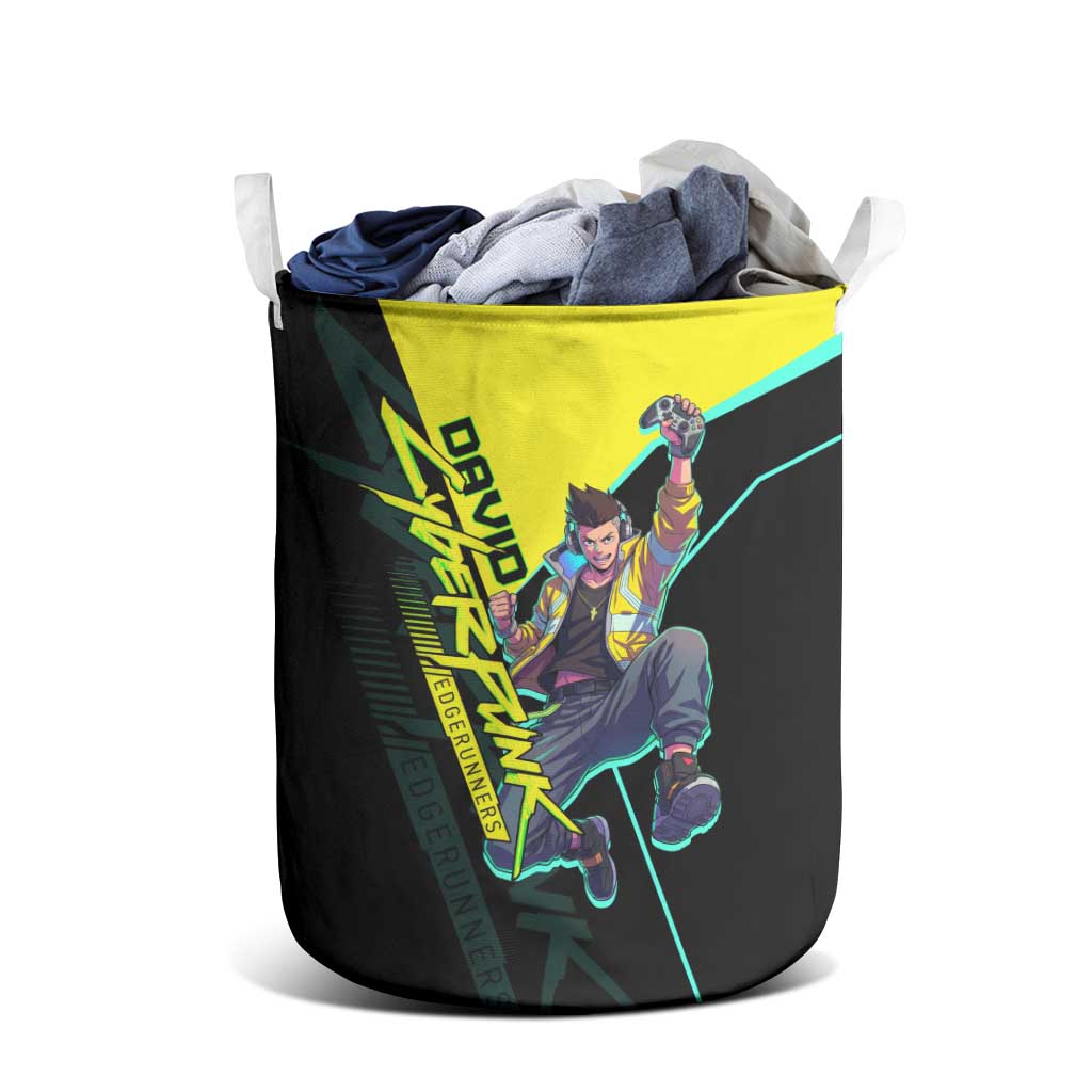 David Martinez Cyberpunk Edgerunners Laundry Basket Futuristic Neon Anime Style