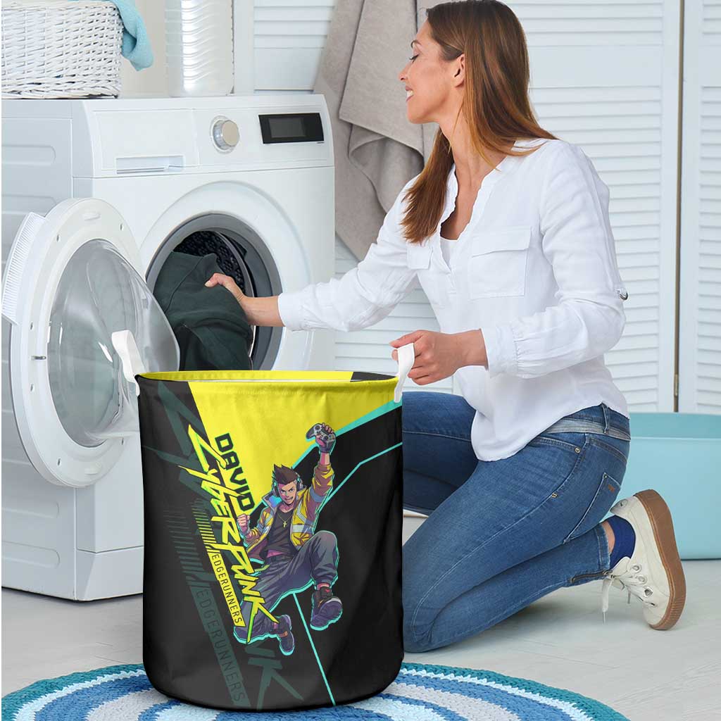 David Martinez Cyberpunk Edgerunners Laundry Basket Futuristic Neon Anime Style