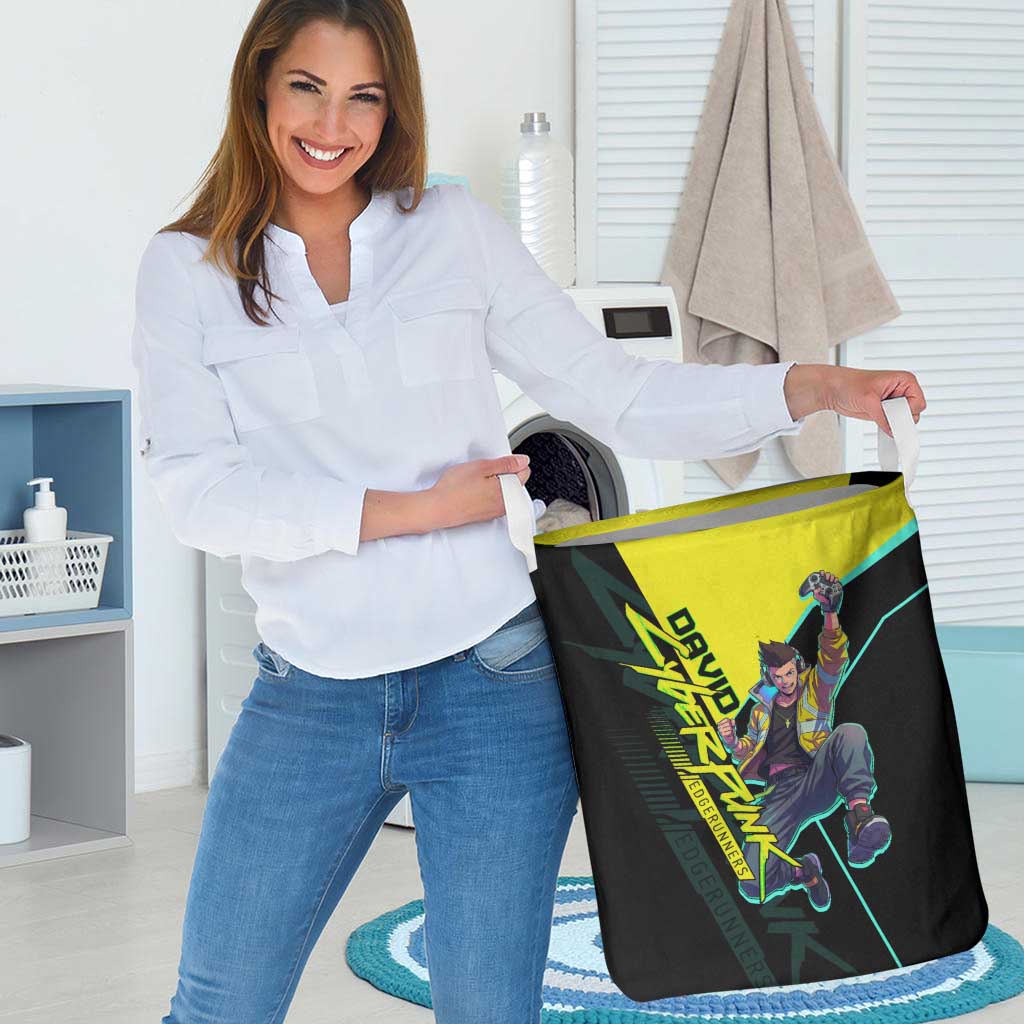 David Martinez Cyberpunk Edgerunners Laundry Basket Futuristic Neon Anime Style