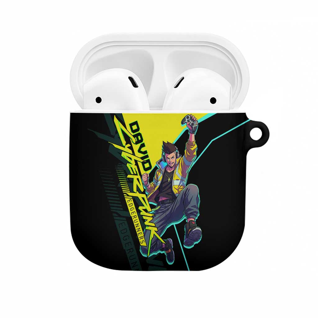 David Martinez Cyberpunk Edgerunners AirPods Case Futuristic Neon Anime Style