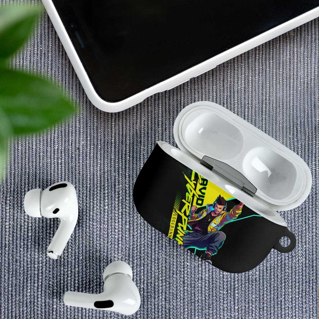 David Martinez Cyberpunk Edgerunners AirPods Case Futuristic Neon Anime Style