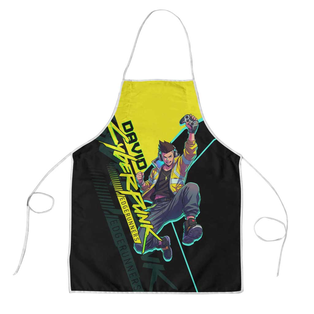 David Martinez Cyberpunk Edgerunners Apron Futuristic Neon Anime Style