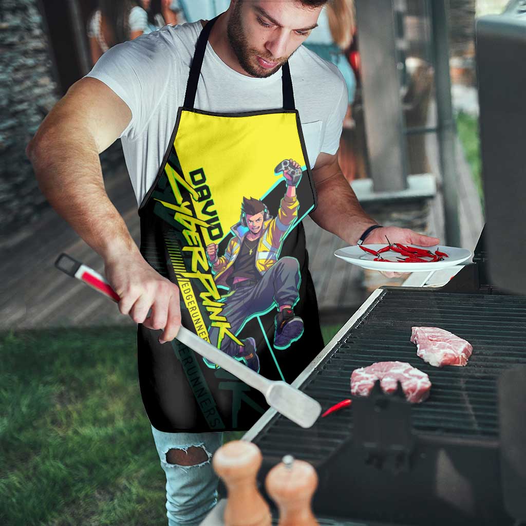 David Martinez Cyberpunk Edgerunners Apron Futuristic Neon Anime Style