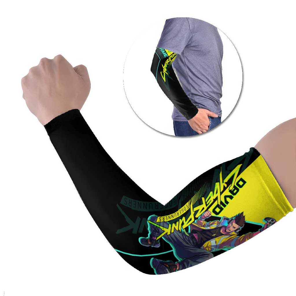 David Martinez Cyberpunk Edgerunners Arm Sleeves Futuristic Neon Anime Style
