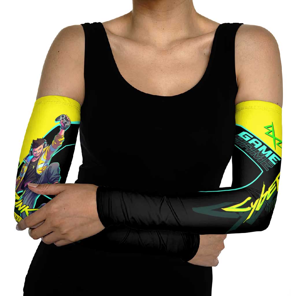 David Martinez Cyberpunk Edgerunners Arm Sleeves Futuristic Neon Anime Style