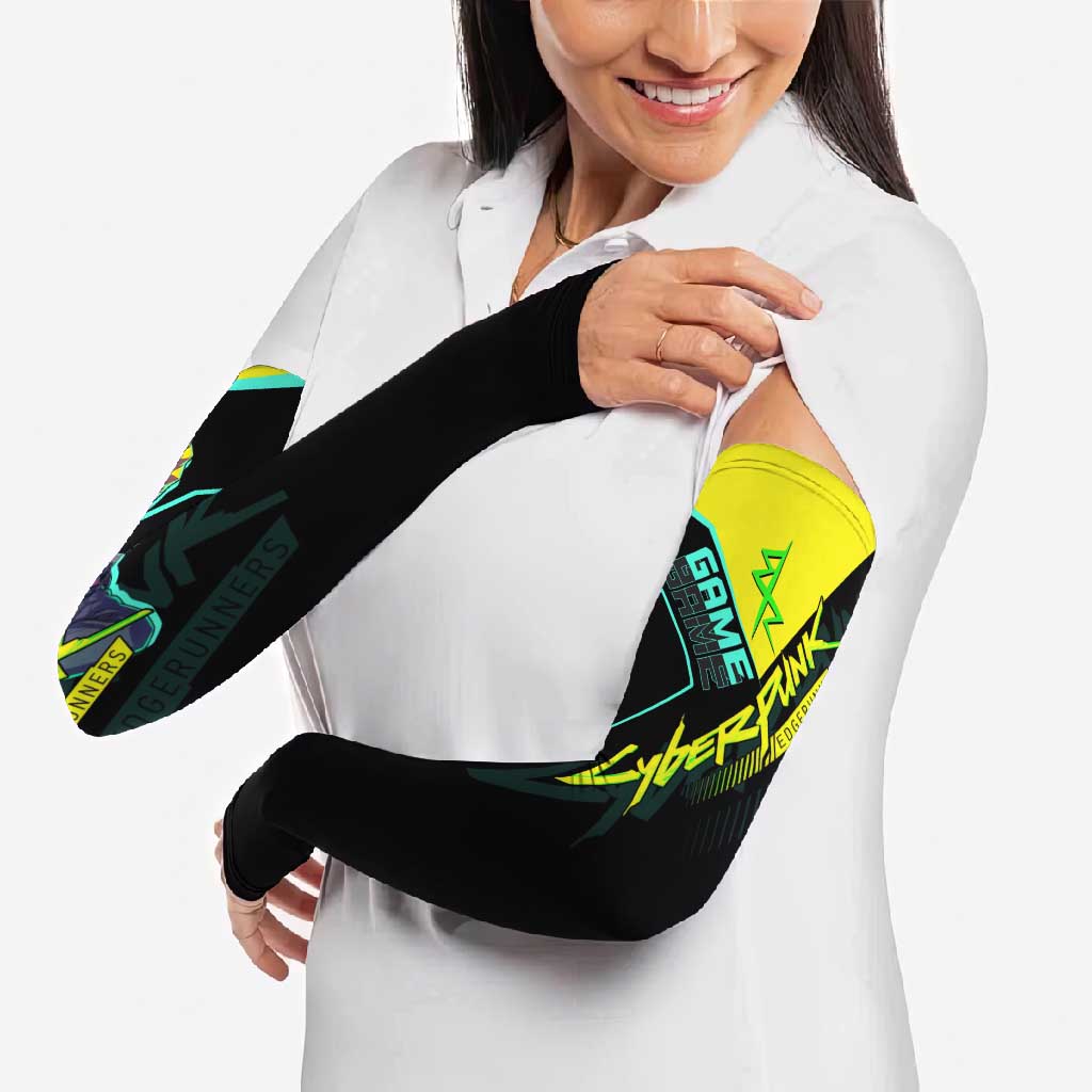 David Martinez Cyberpunk Edgerunners Arm Sleeves Futuristic Neon Anime Style