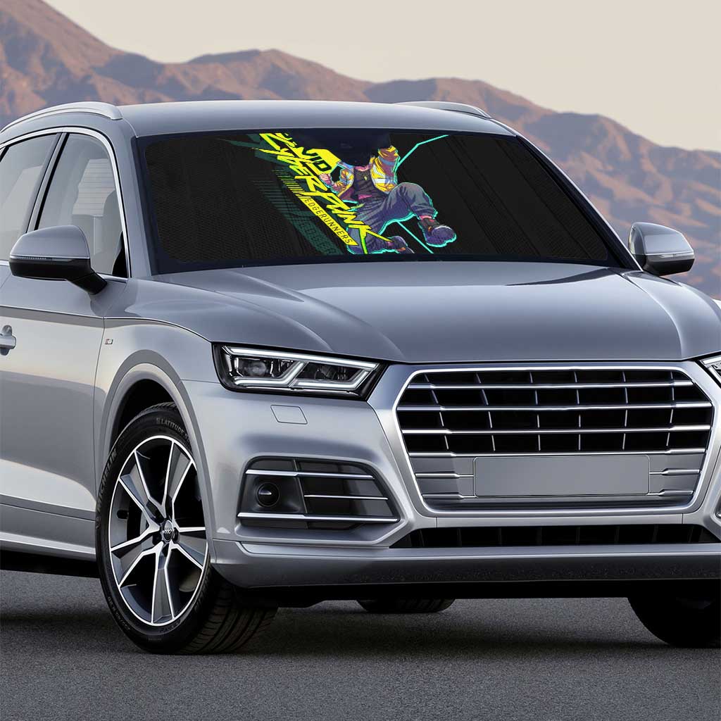 David Martinez Cyberpunk Edgerunners Auto Sun Shade Futuristic Neon Anime Style