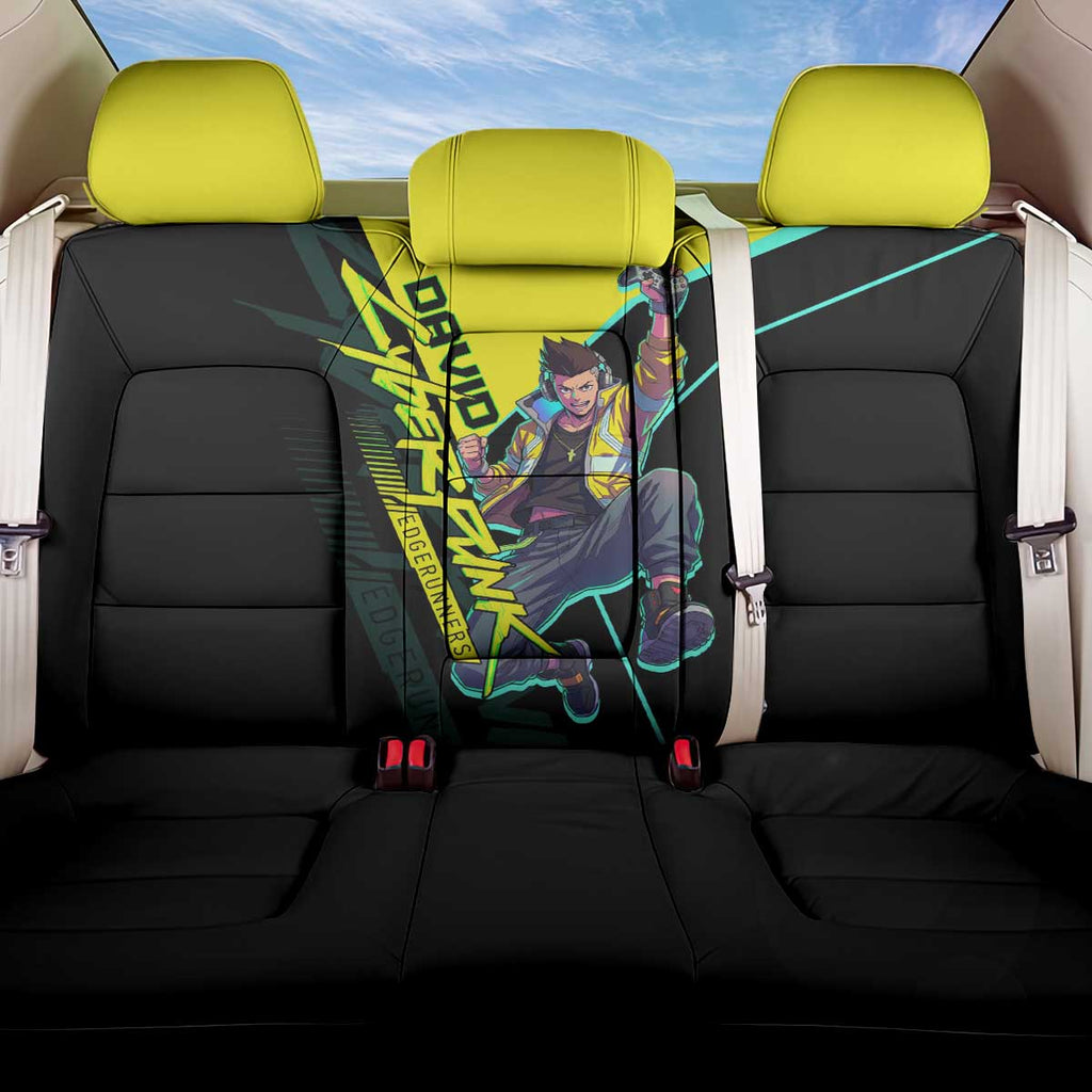 David Martinez Cyberpunk Edgerunners Back Car Seat Cover Futuristic Neon Anime Style