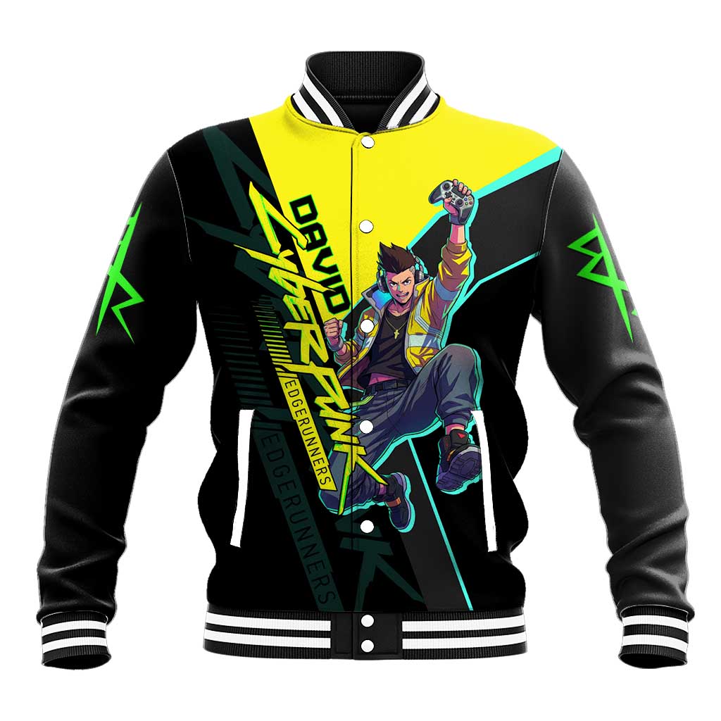 David Martinez Cyberpunk Edgerunners Baseball Jacket Futuristic Neon Anime Style