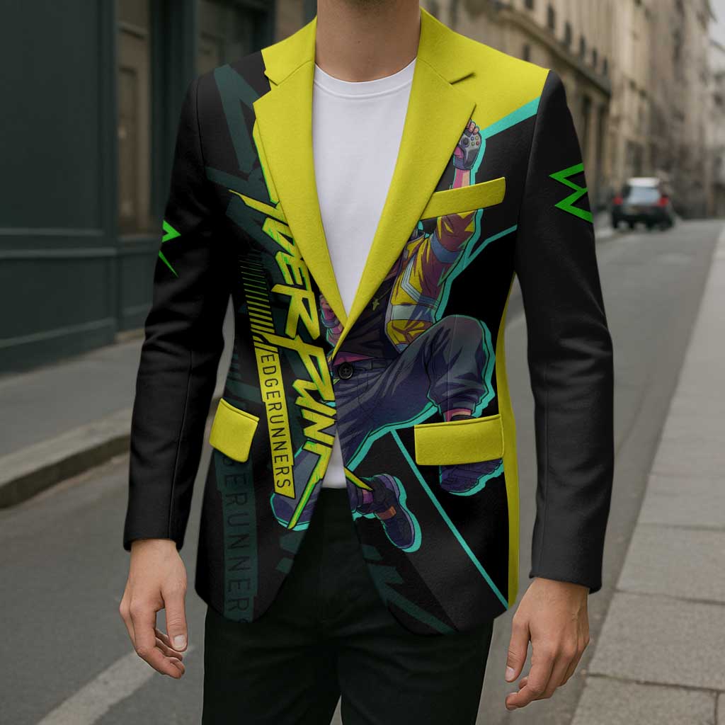 David Martinez Cyberpunk Edgerunners Blazer Futuristic Neon Anime Style