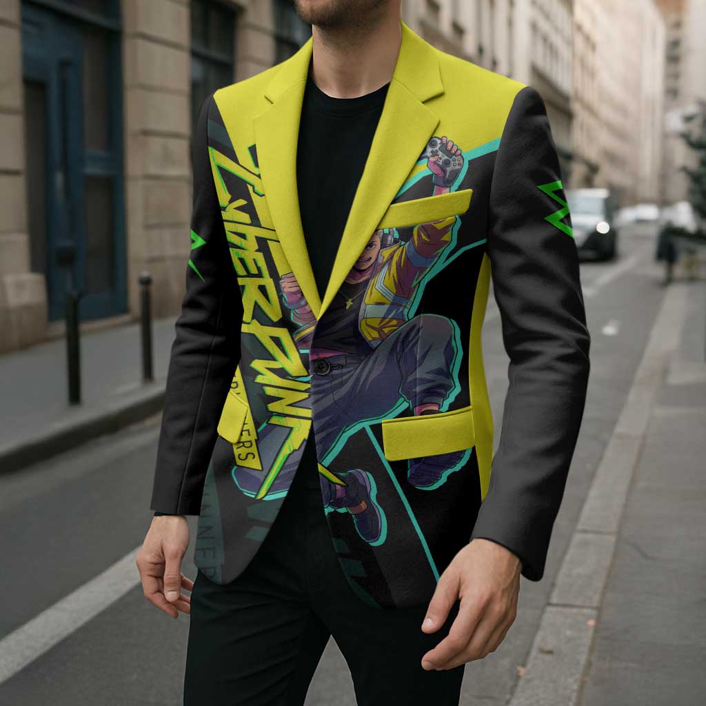 David Martinez Cyberpunk Edgerunners Blazer Futuristic Neon Anime Style