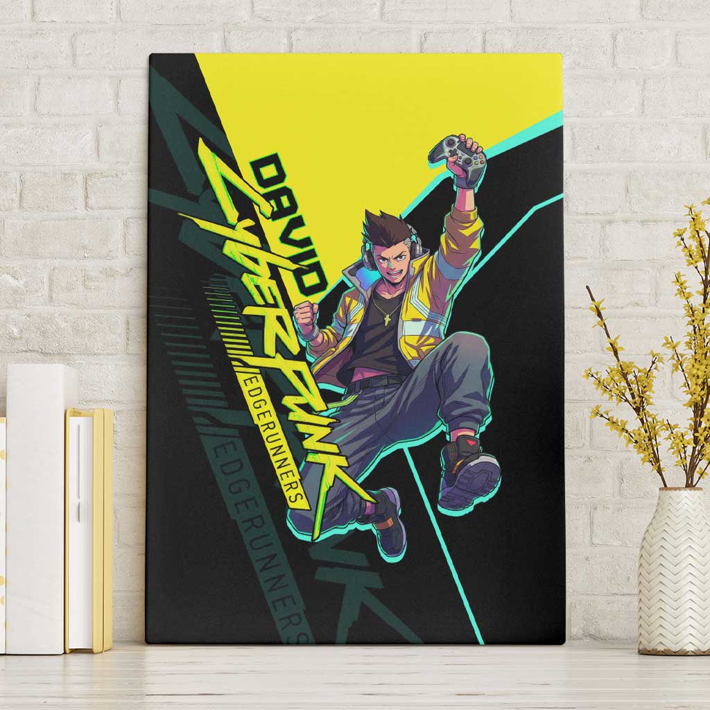 David Martinez Cyberpunk Edgerunners Canvas Wall Art Futuristic Neon Anime Style