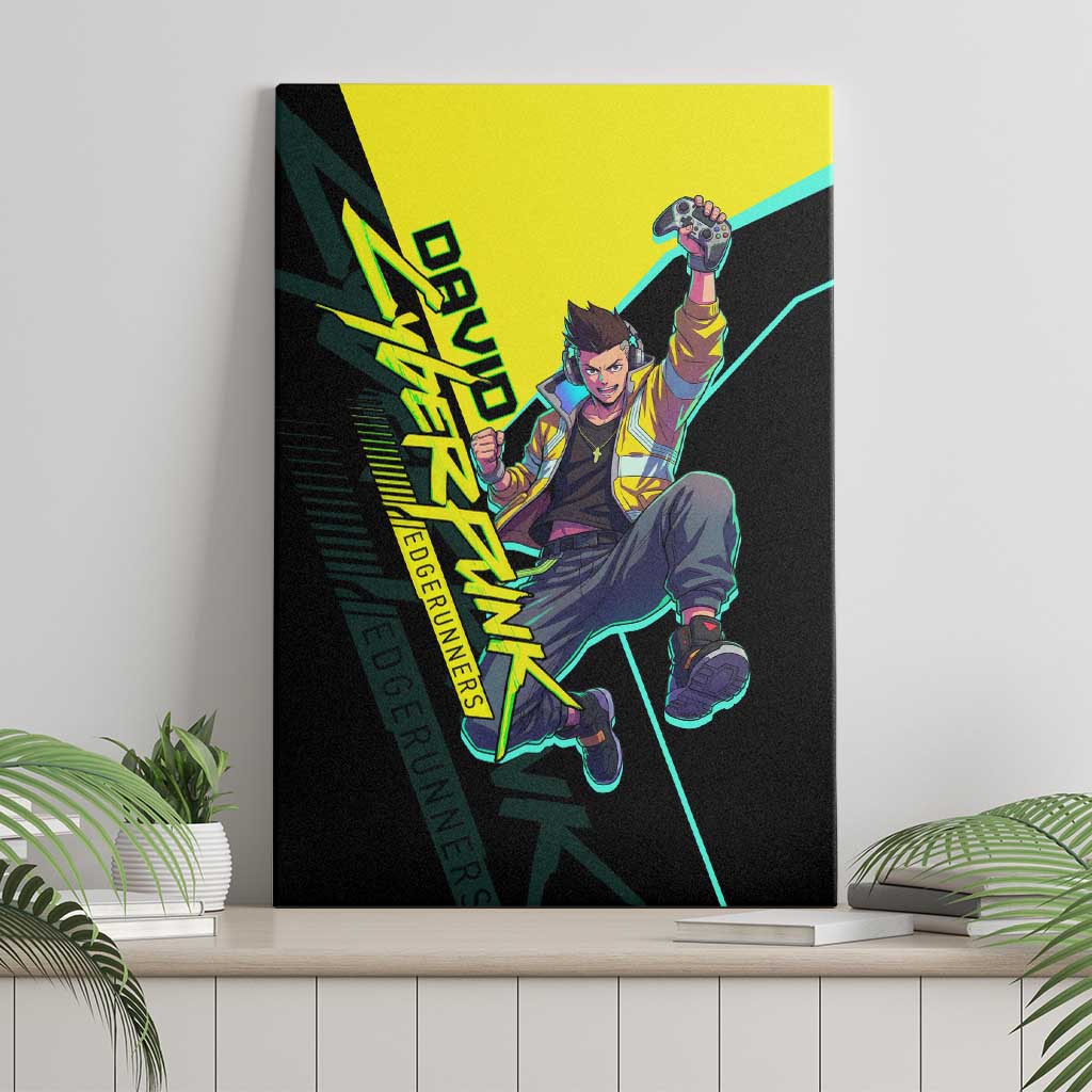 David Martinez Cyberpunk Edgerunners Canvas Wall Art Futuristic Neon Anime Style