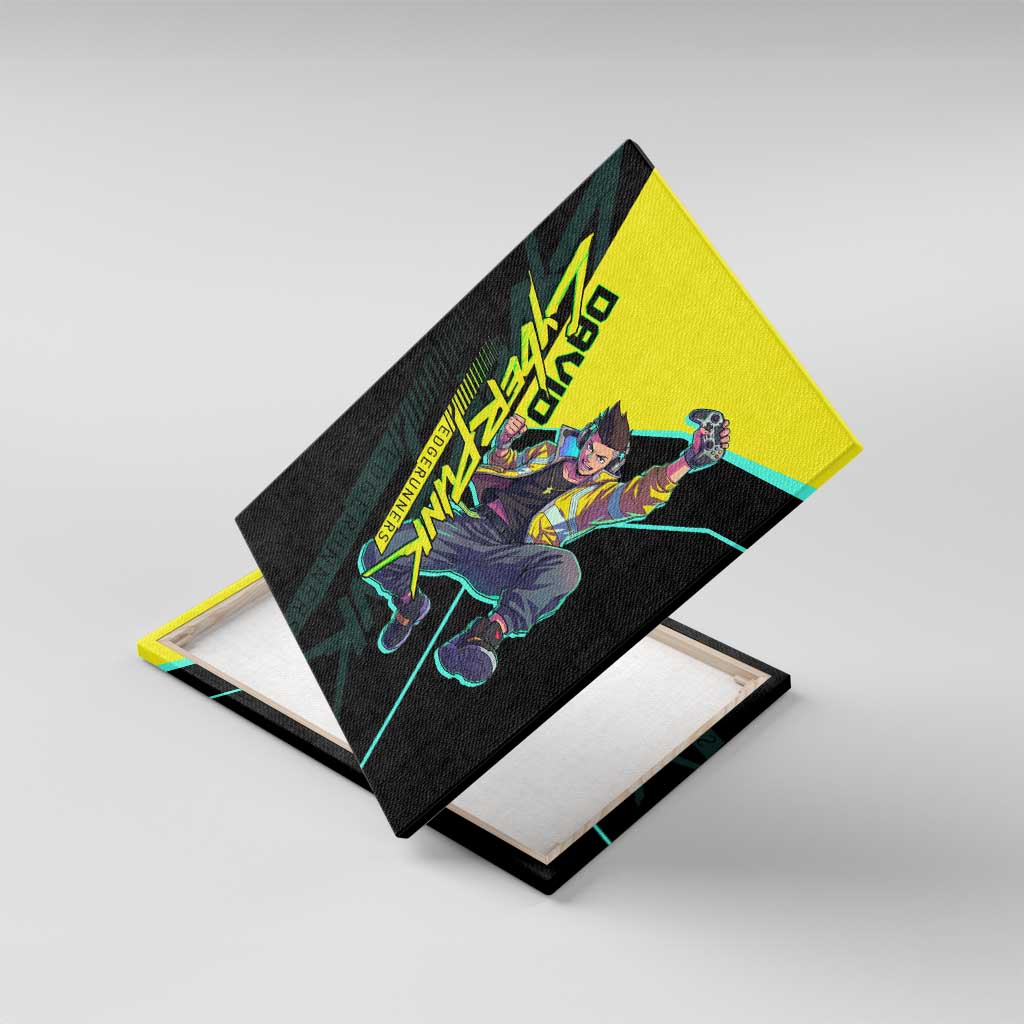 David Martinez Cyberpunk Edgerunners Canvas Wall Art Futuristic Neon Anime Style