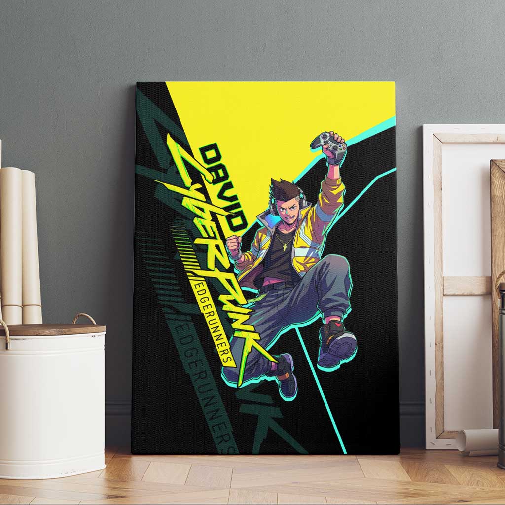 David Martinez Cyberpunk Edgerunners Canvas Wall Art Futuristic Neon Anime Style