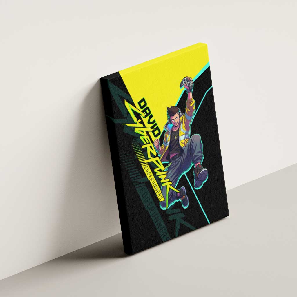 David Martinez Cyberpunk Edgerunners Canvas Wall Art Futuristic Neon Anime Style
