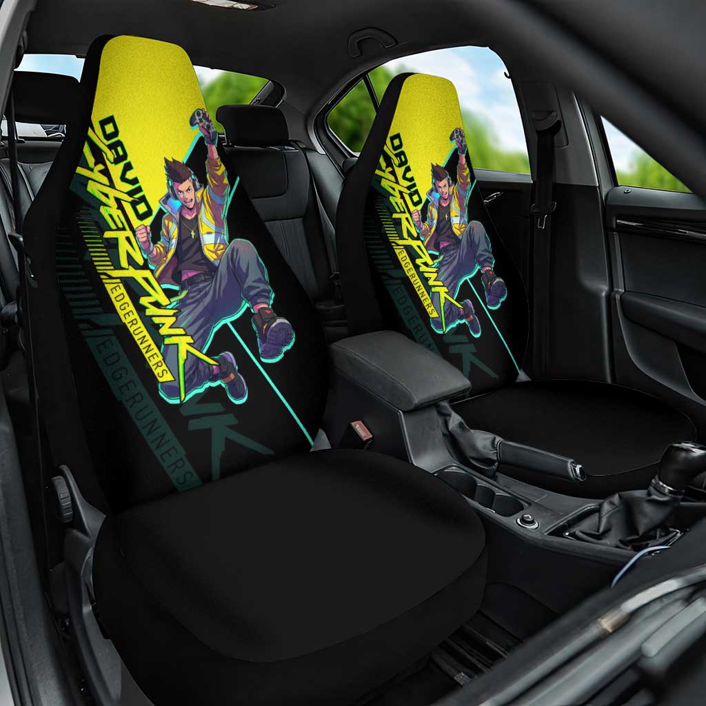 David Martinez Cyberpunk Edgerunners Car Seat Cover Futuristic Neon Anime Style
