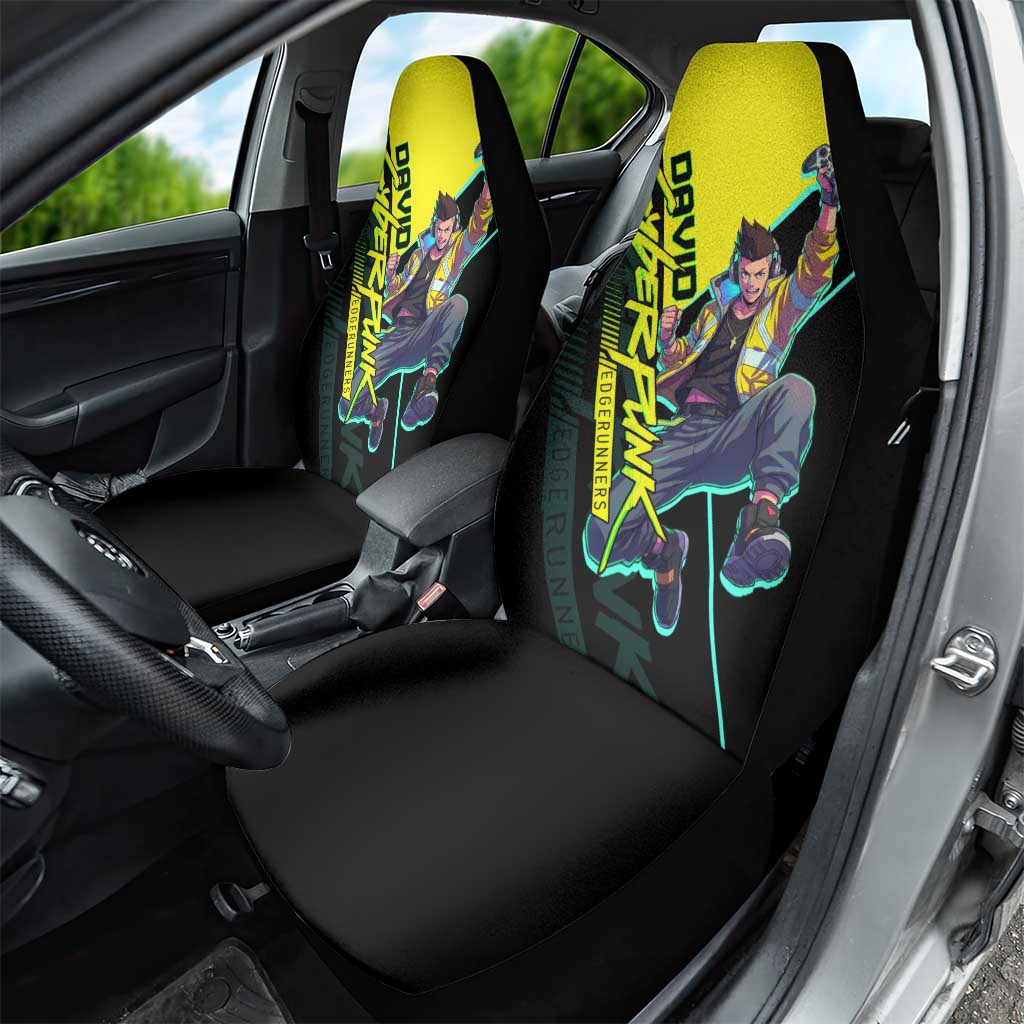 David Martinez Cyberpunk Edgerunners Car Seat Cover Futuristic Neon Anime Style