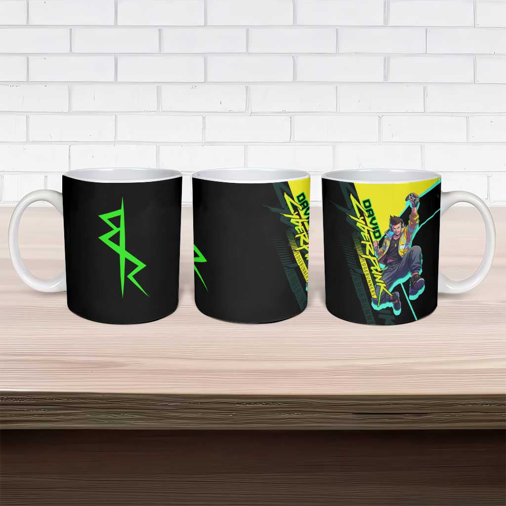 David Martinez Cyberpunk Edgerunners Ceramic Mug Futuristic Neon Anime Style