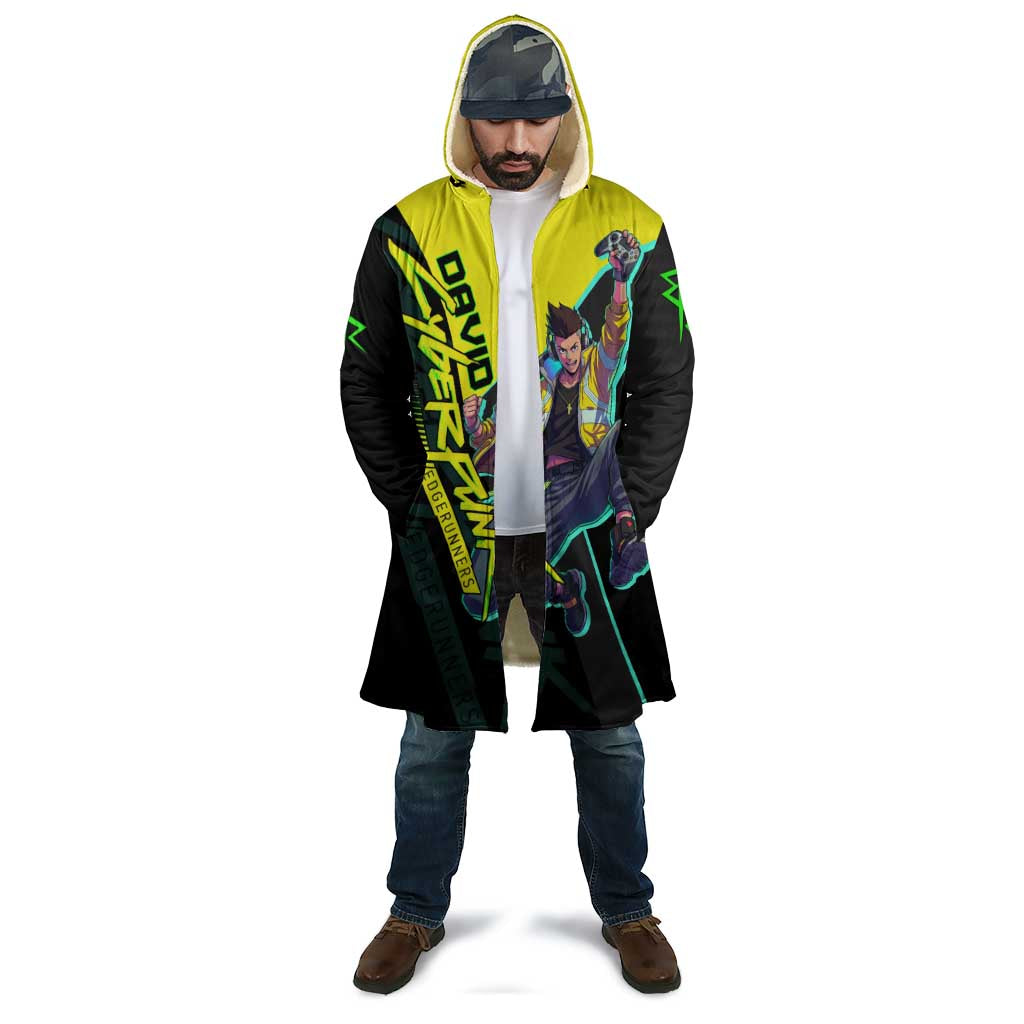 David Martinez Cyberpunk Edgerunners Cloak Futuristic Neon Anime Style