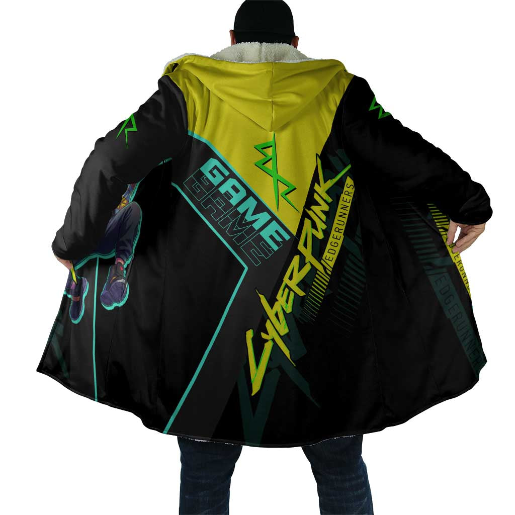 David Martinez Cyberpunk Edgerunners Cloak Futuristic Neon Anime Style