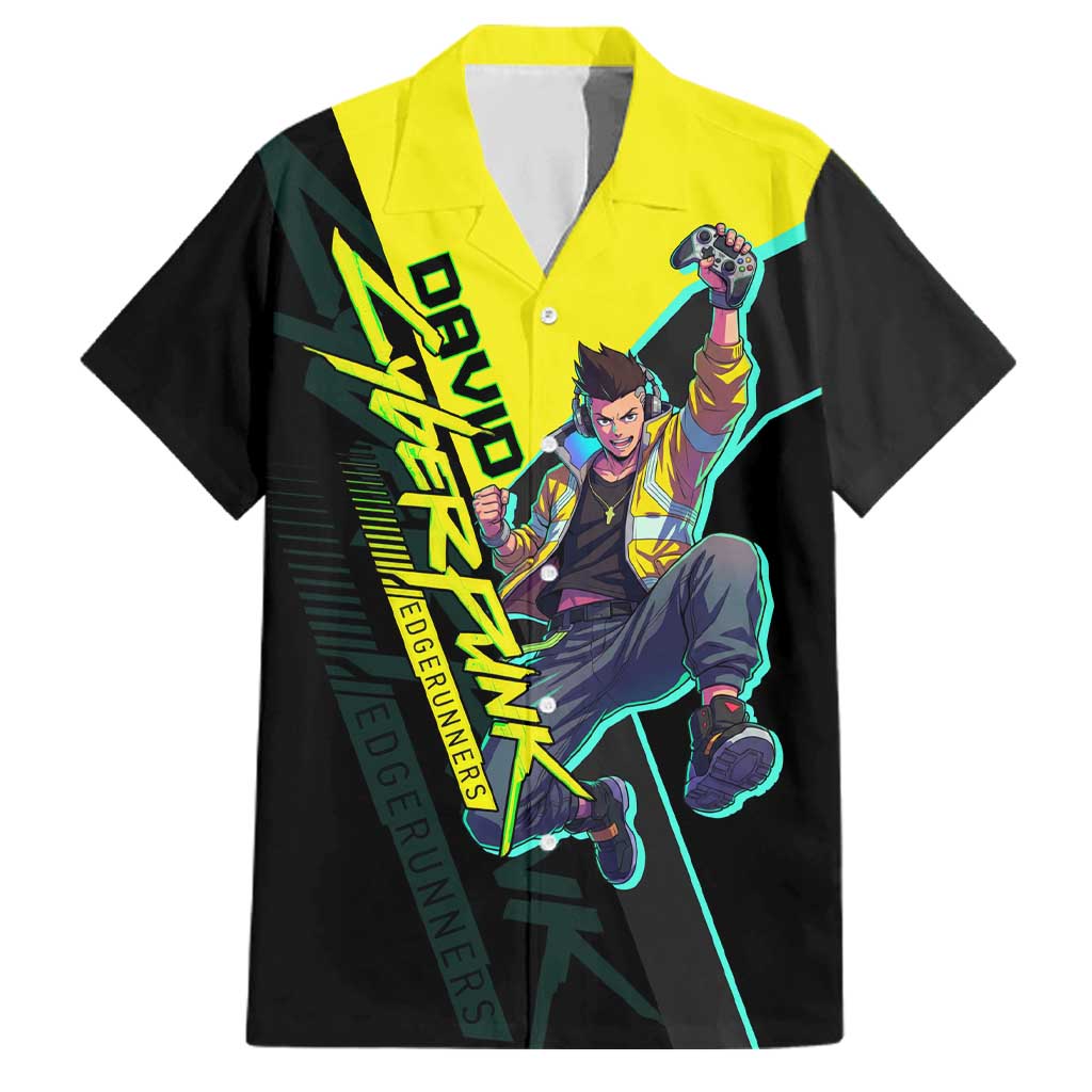 David Martinez Cyberpunk Edgerunners Family Matching Mermaid Dress and Hawaiian Shirt Futuristic Neon Anime Style