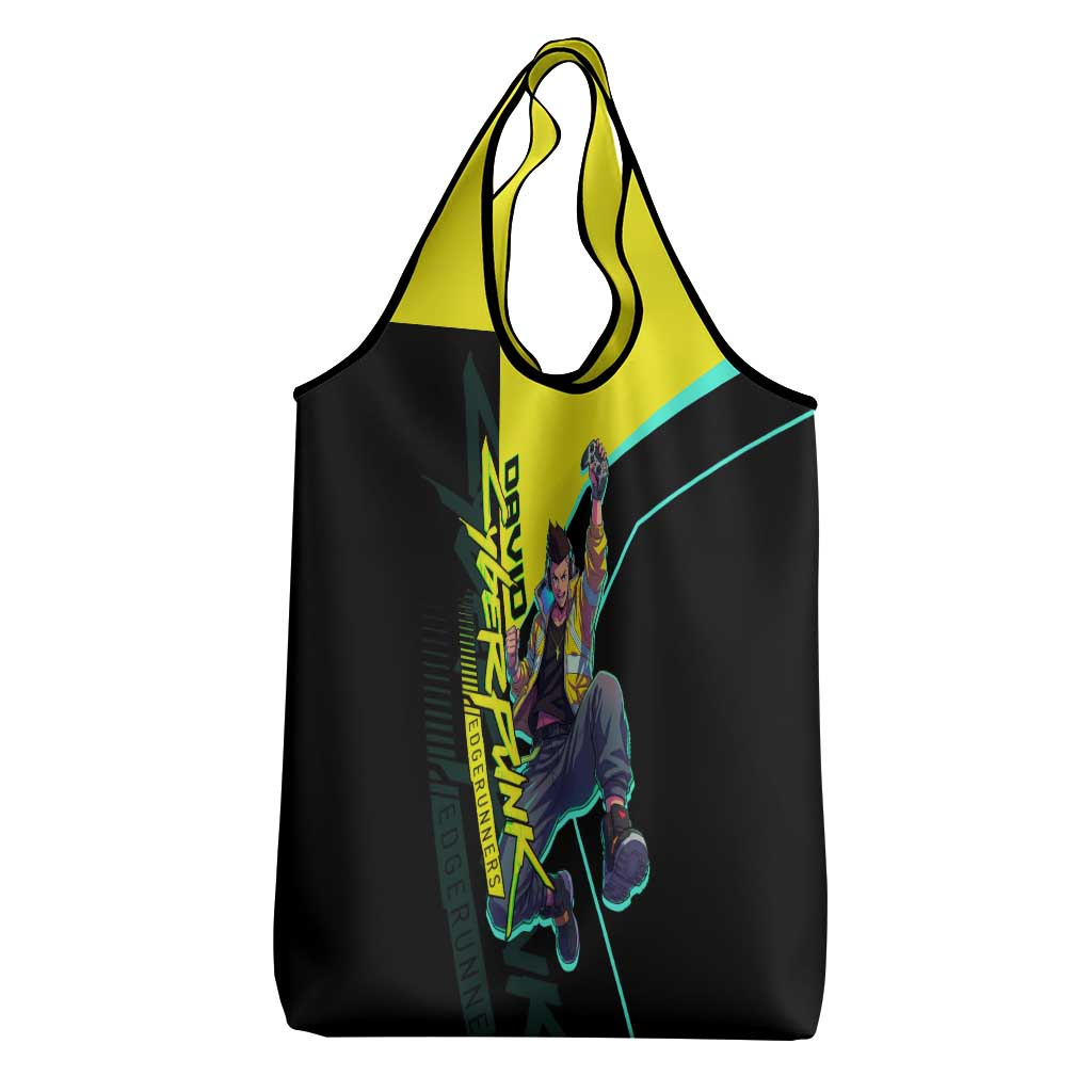 David Martinez Cyberpunk Edgerunners Grocery Bag Futuristic Neon Anime Style
