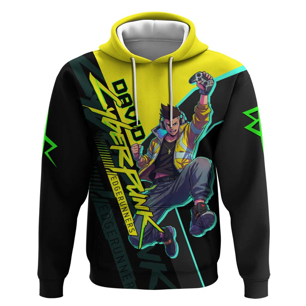 David Martinez Cyberpunk Edgerunners Hoodie Futuristic Neon Anime Style