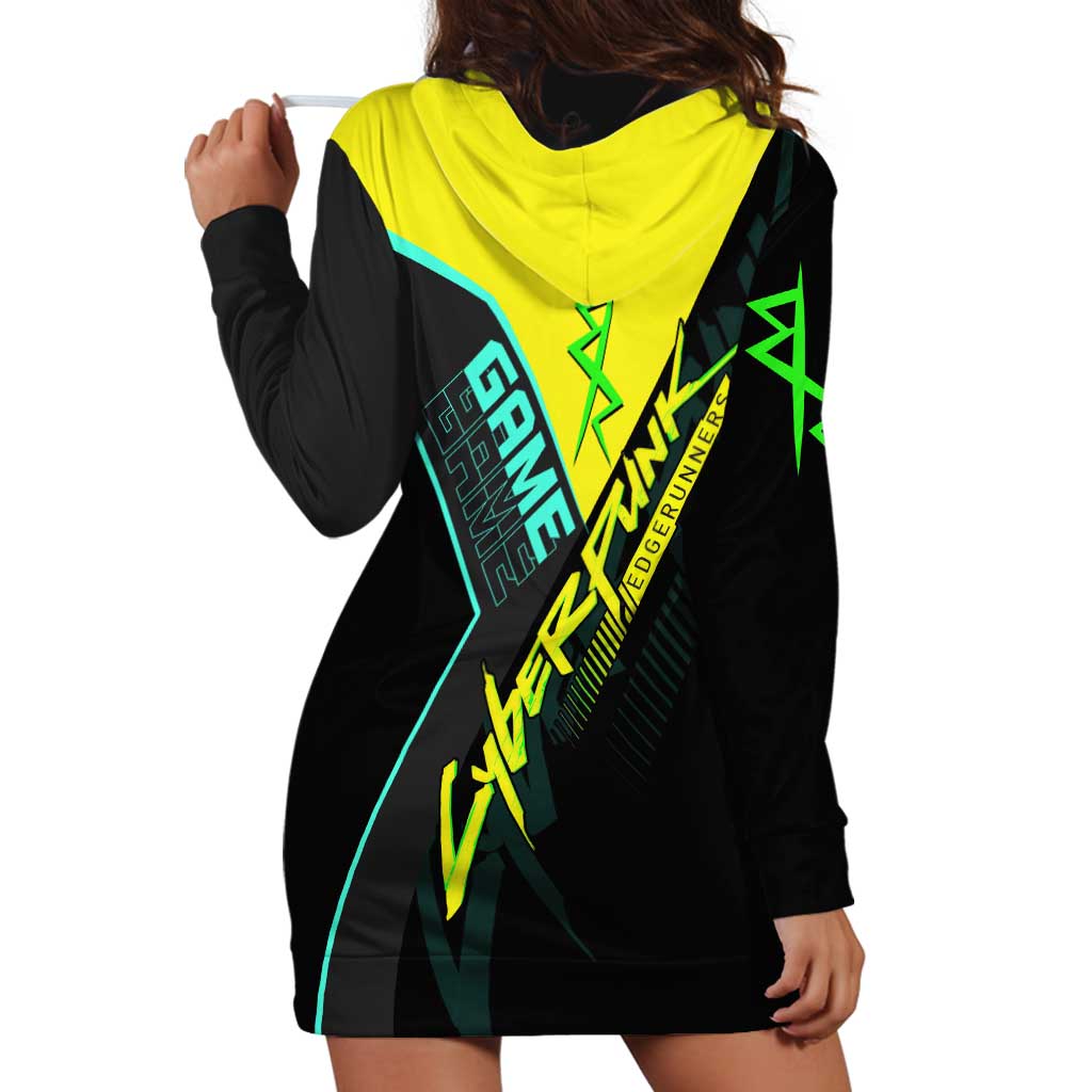 David Martinez Cyberpunk Edgerunners Hoodie Dress Futuristic Neon Anime Style